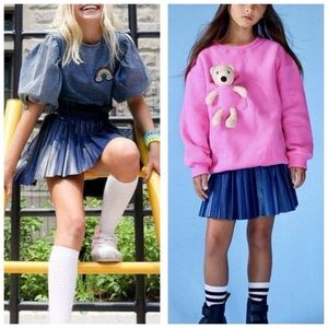 Lola + The Boys Pleated Vegan Mini Skirt